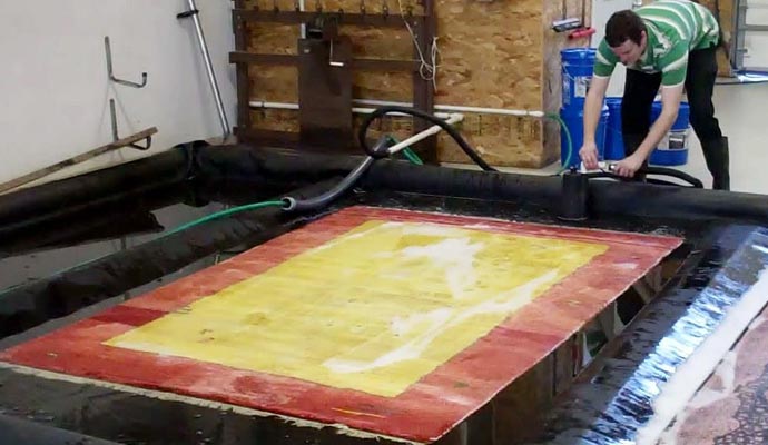 cleaning area rug properly