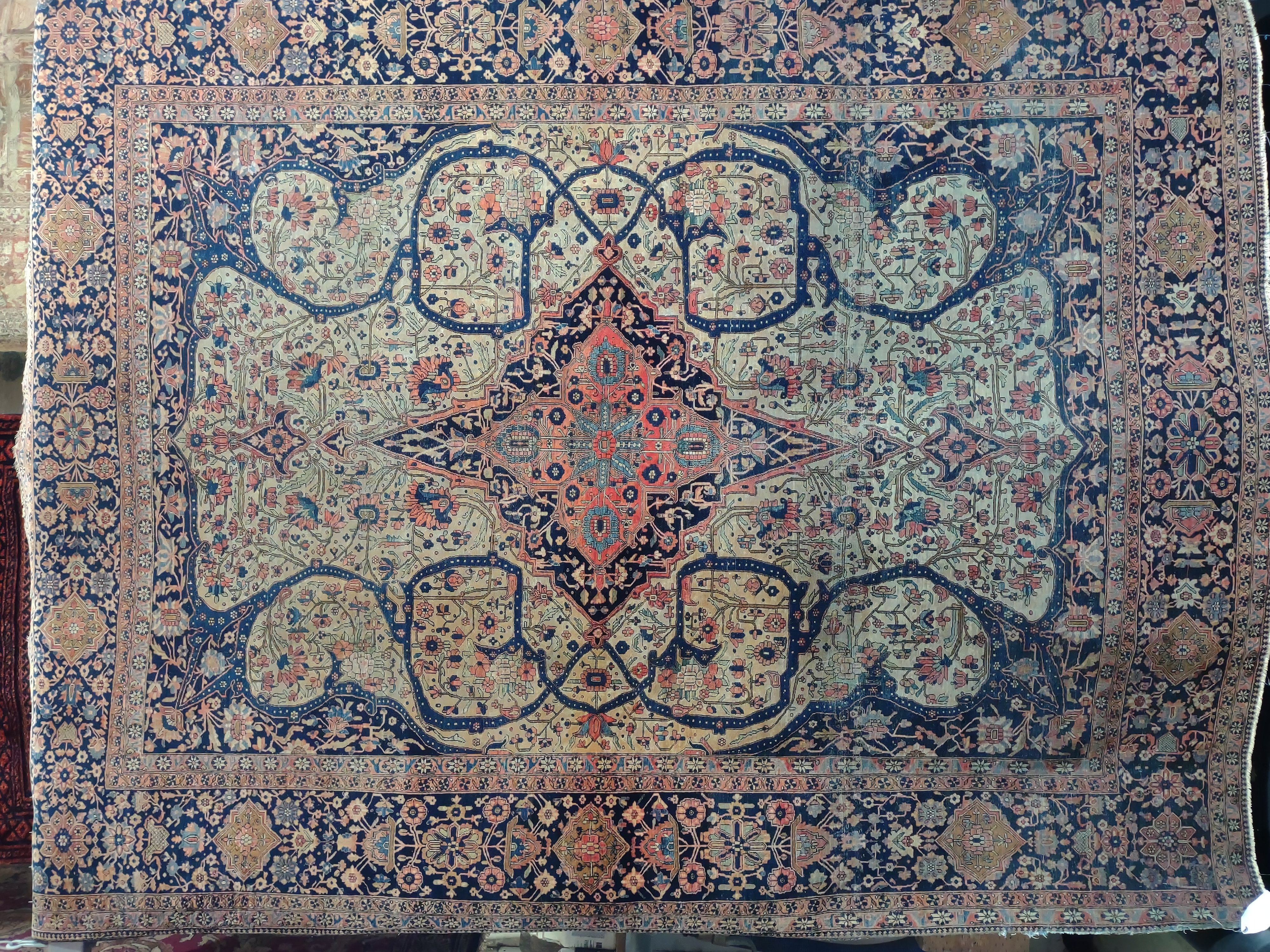 Kashan Mothasham Antique Rug