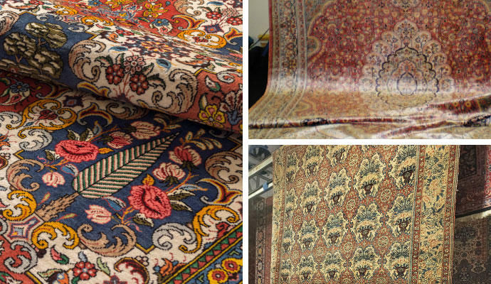 Persian, silk and antique rug