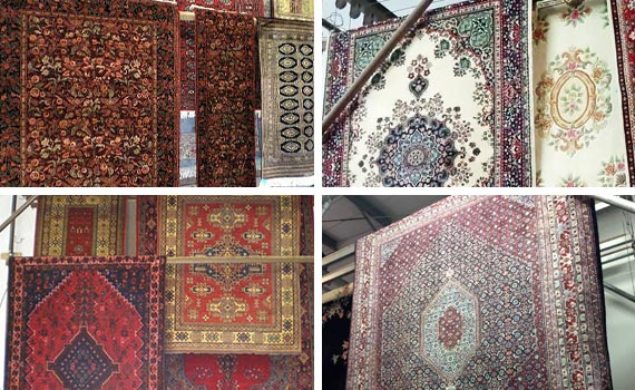 Collage of rug types